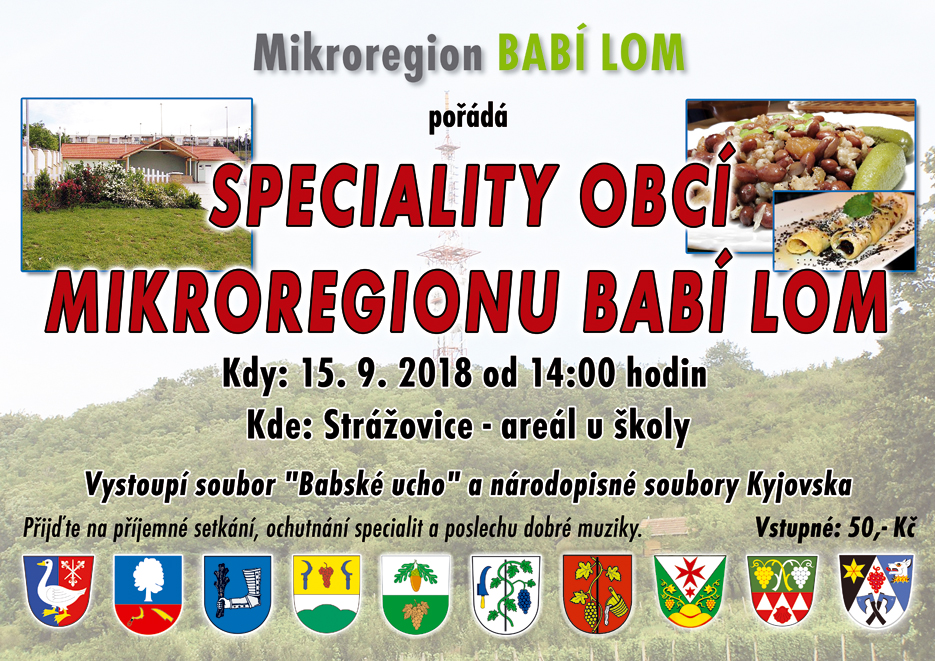 Speciality mikroregion Babi Lom A3